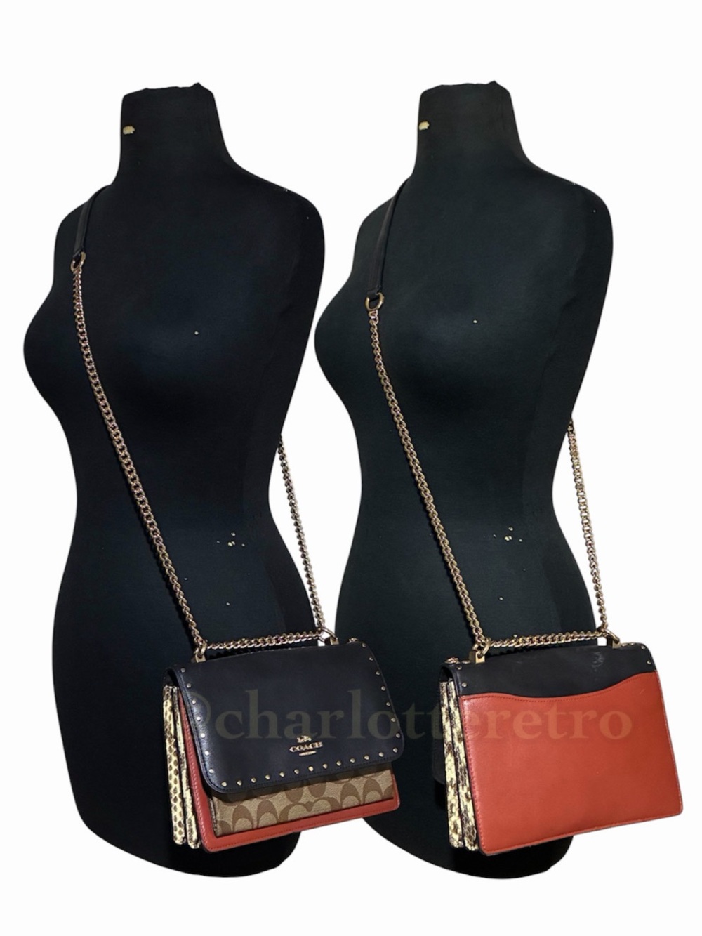 Coach • KLARE Crossbody Bag In Signature Canvas w Rivets Leather Purse 90400 - Picture 3 of 13